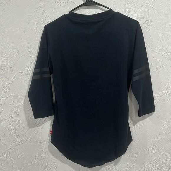 Nike ‘Just Do It 95’ Athletic Raglan Shirt Black 3/4 Sleeves Red Tag Size Small - Picture 7 of 8